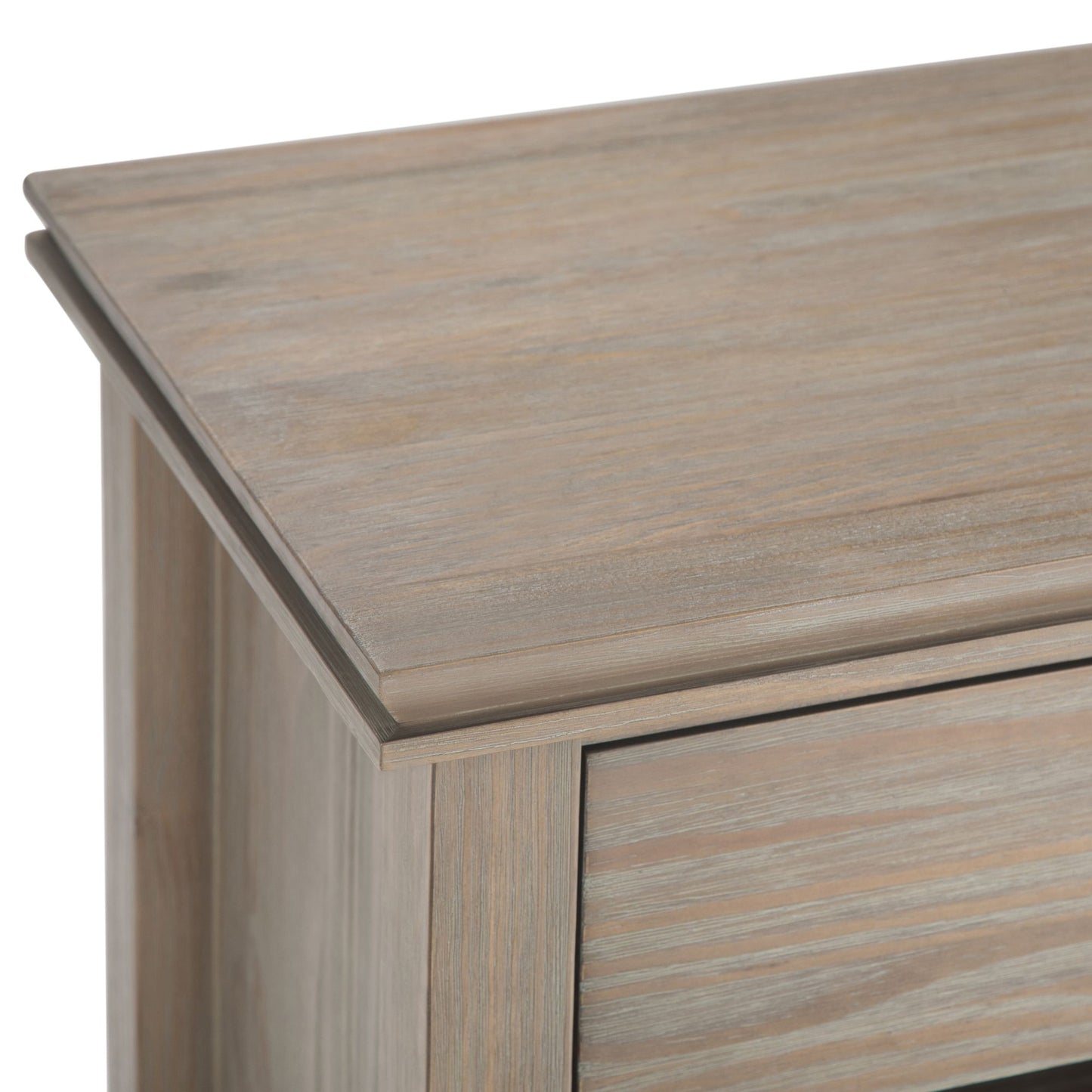 Artisan 24 inch Wide Solid Wood Bedside Table in Distressed Grey image 4