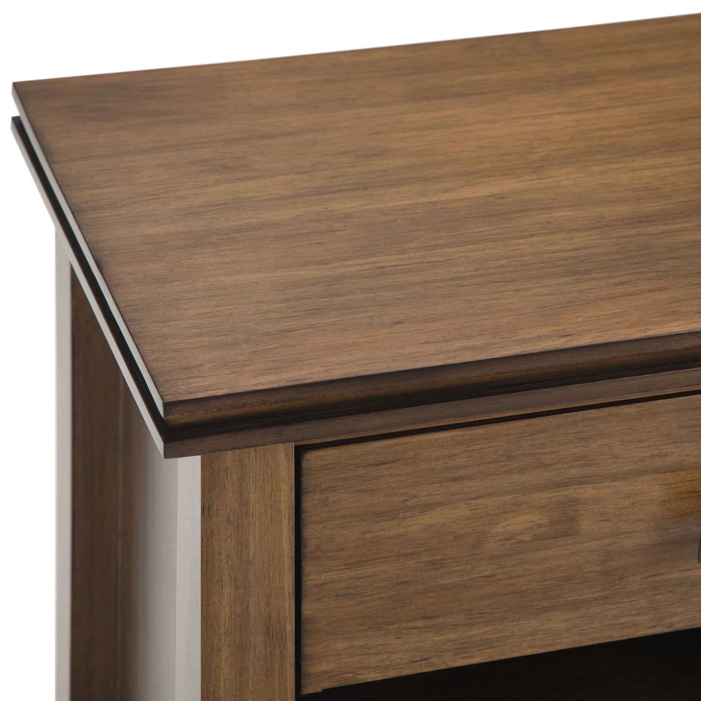 Artisan 24 inch Wide Solid Wood Bedside Table in Rustic Natural Aged Brown image 3