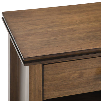 Artisan 24 inch Wide Solid Wood Bedside Table in Rustic Natural Aged Brown image 3
