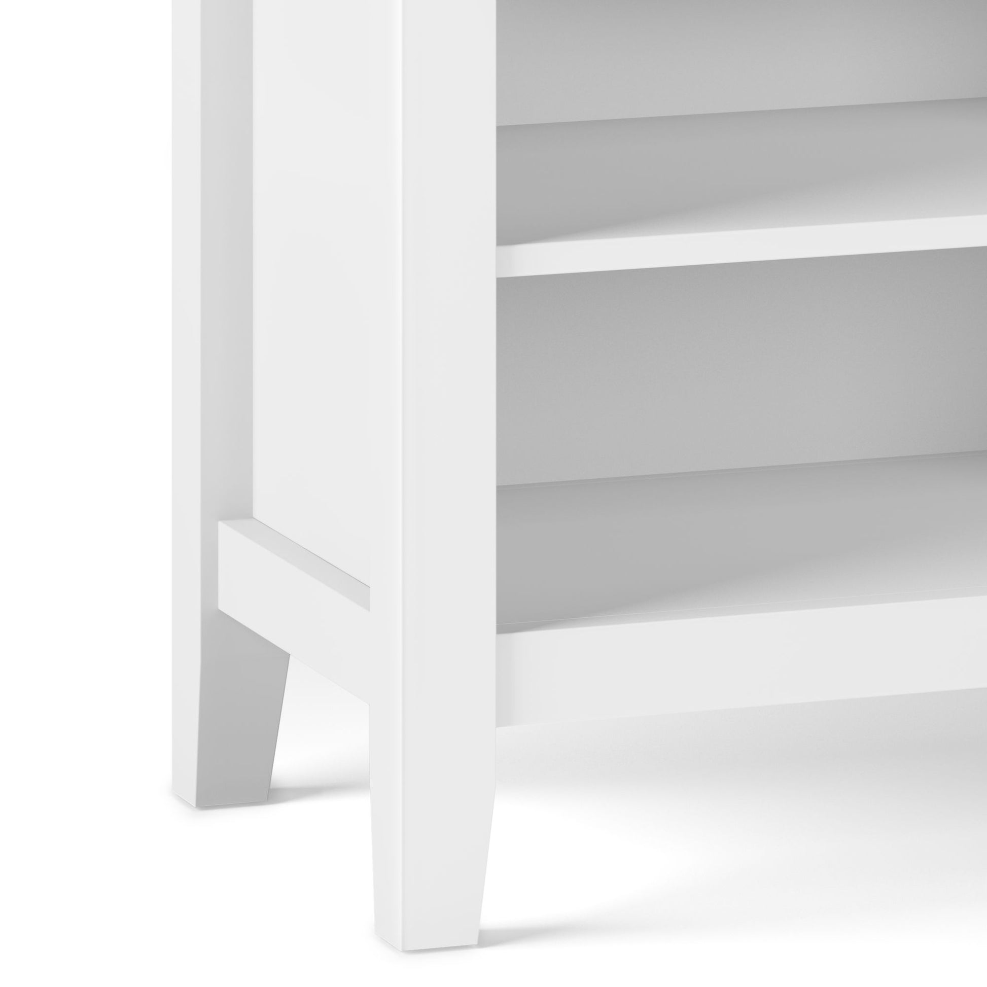Artisan 24 inch Wide Solid Wood Bedside Table in White image 3