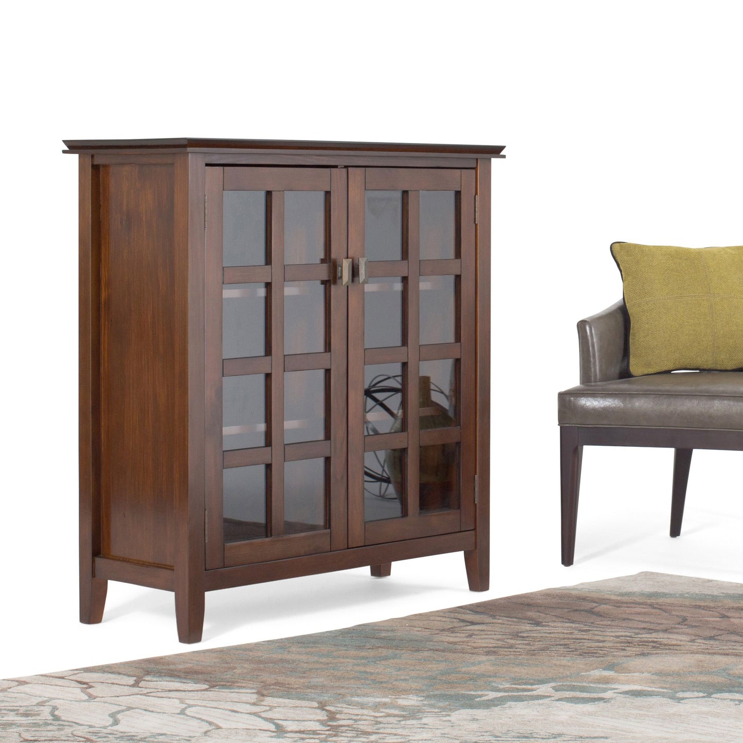Artisan 38 inch Wide Solid Wood Medium Storage Cabinet in Russet Brown image 8