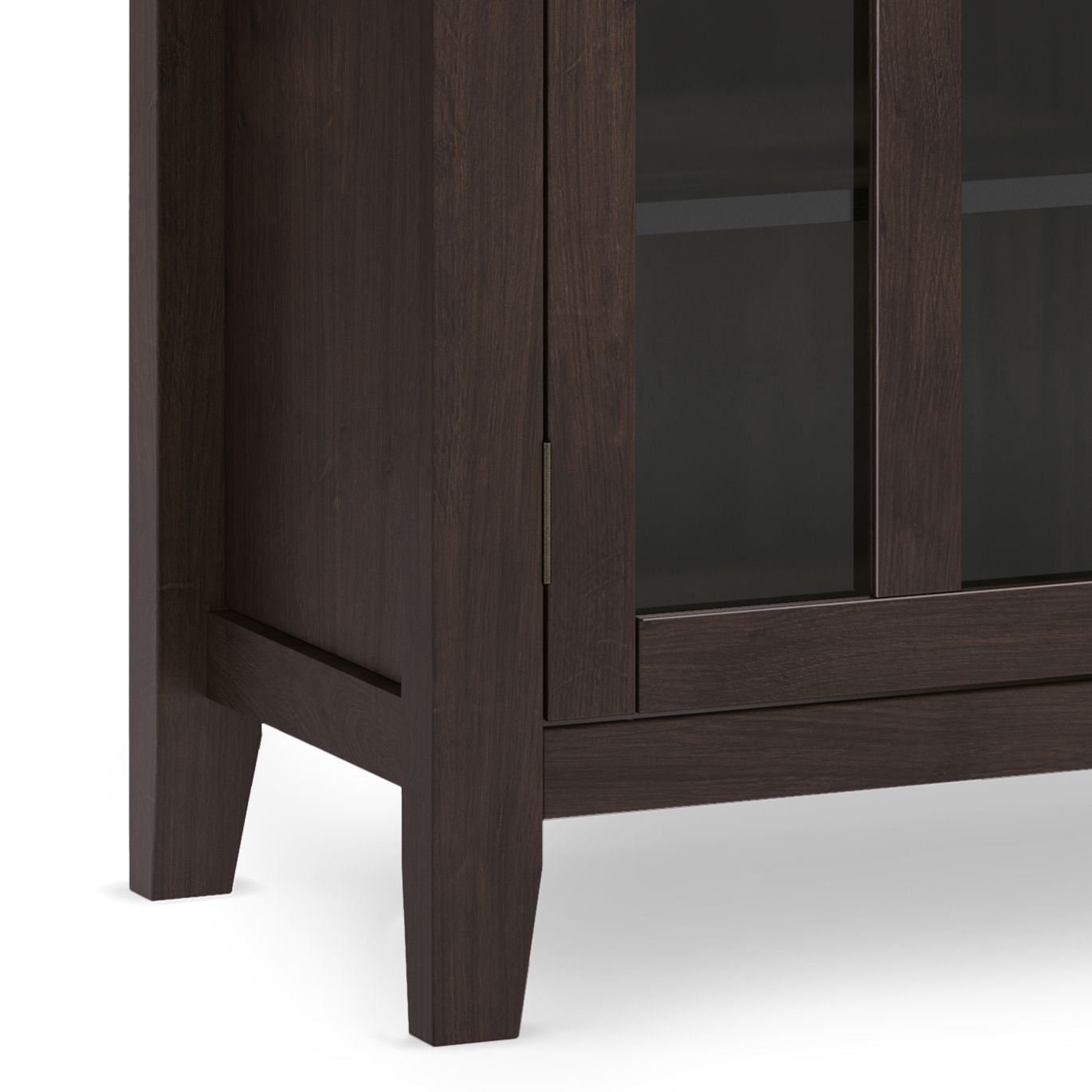 Artisan 53 inch Wide Solid Wood Tall TV Stand in Dark Chestnut Brown For TVs up to 60 inches image 4