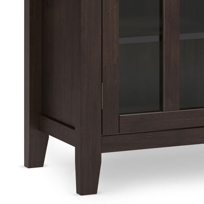 Artisan 53 inch Wide Solid Wood Tall TV Stand in Dark Chestnut Brown For TVs up to 60 inches image 4