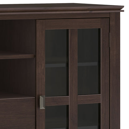 Artisan 53 inch Wide Solid Wood Tall TV Stand in Dark Chestnut Brown For TVs up to 60 inches image 6