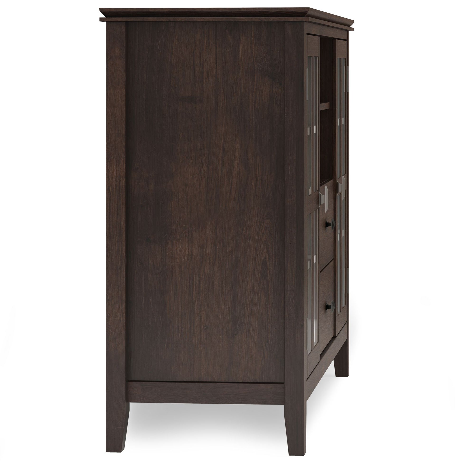 Artisan 53 inch Wide Solid Wood Tall TV Stand in Dark Chestnut Brown For TVs up to 60 inches image 3