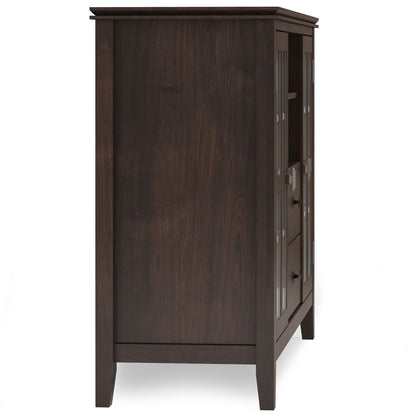Artisan 53 inch Wide Solid Wood Tall TV Stand in Dark Chestnut Brown For TVs up to 60 inches image 3