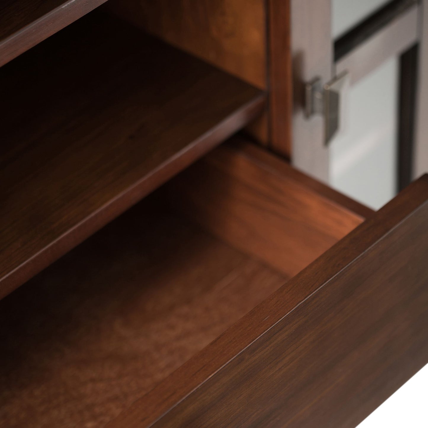 Artisan 53 inch Wide Solid Wood Tall TV Stand in Russet Brown For TVs up to 60 inches image 3
