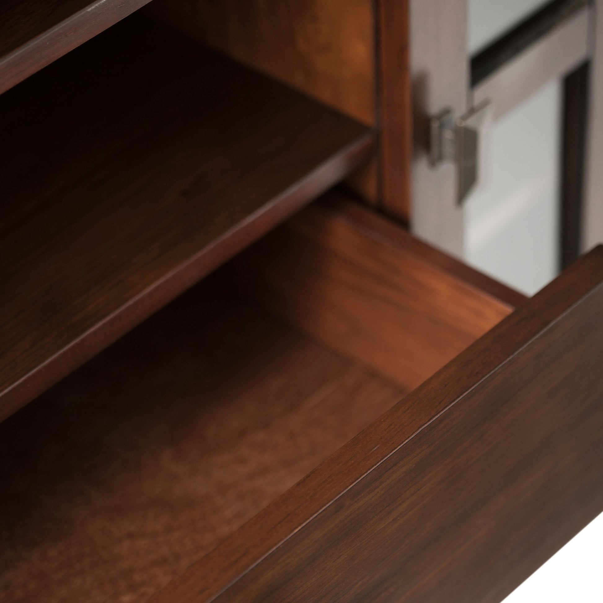 Artisan 53 inch Wide Solid Wood Tall TV Stand in Russet Brown For TVs up to 60 inches image 3