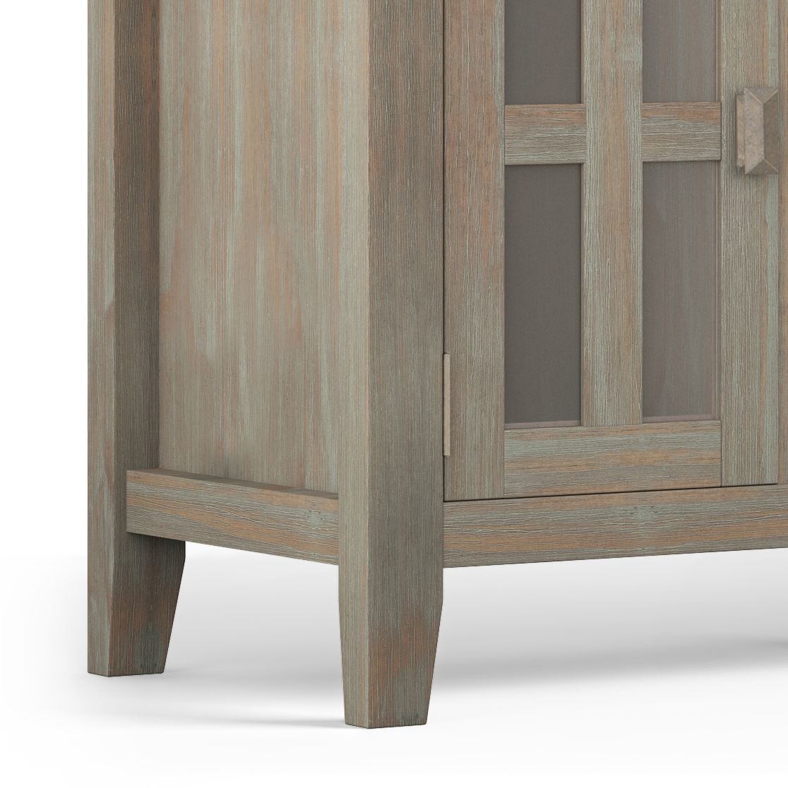 Artisan 72 inch Wide Solid Wood TV Stand in Distressed Grey For TVs up to 80 inches image 5
