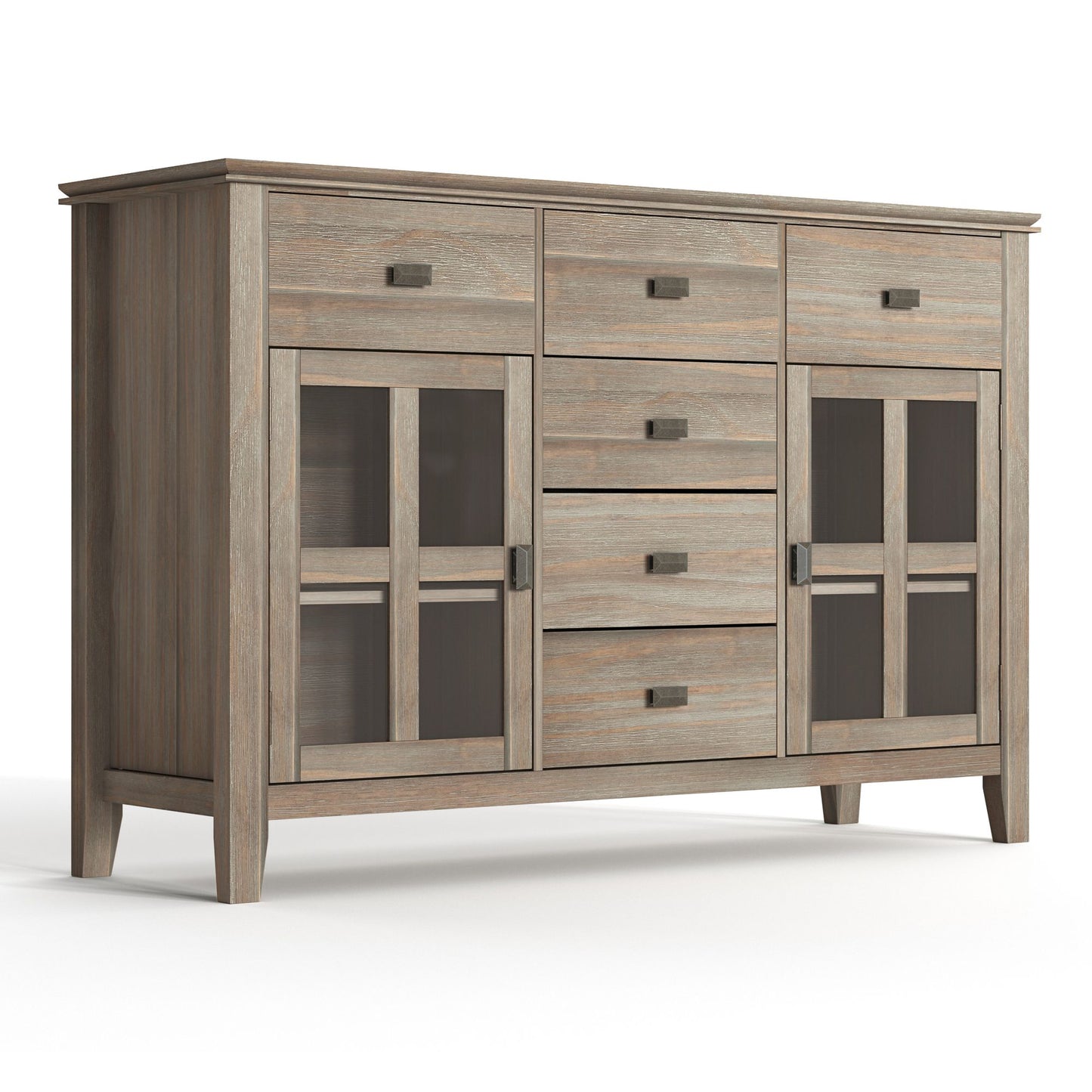 Artisan Solid Wood Sideboard Buffet in Distressed Grey image 1