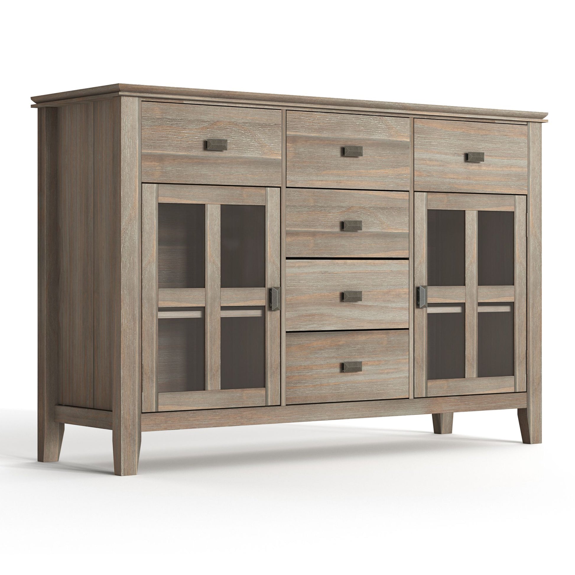 Artisan Solid Wood Sideboard Buffet in Distressed Grey image 1