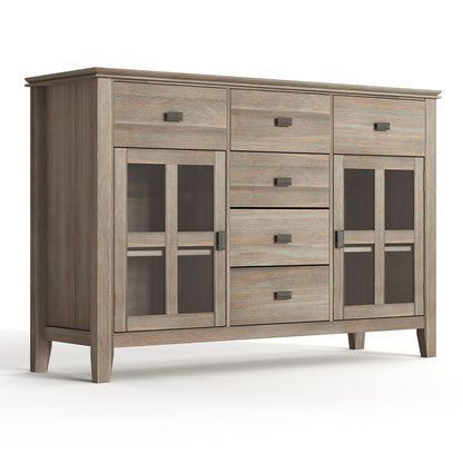 Artisan Solid Wood Sideboard Buffet in Distressed Grey image 1