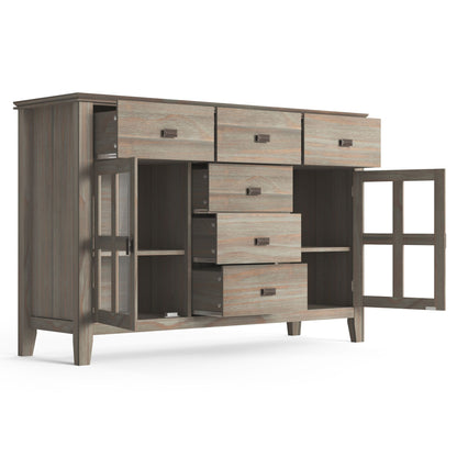 Artisan Solid Wood Sideboard Buffet in Distressed Grey image 5