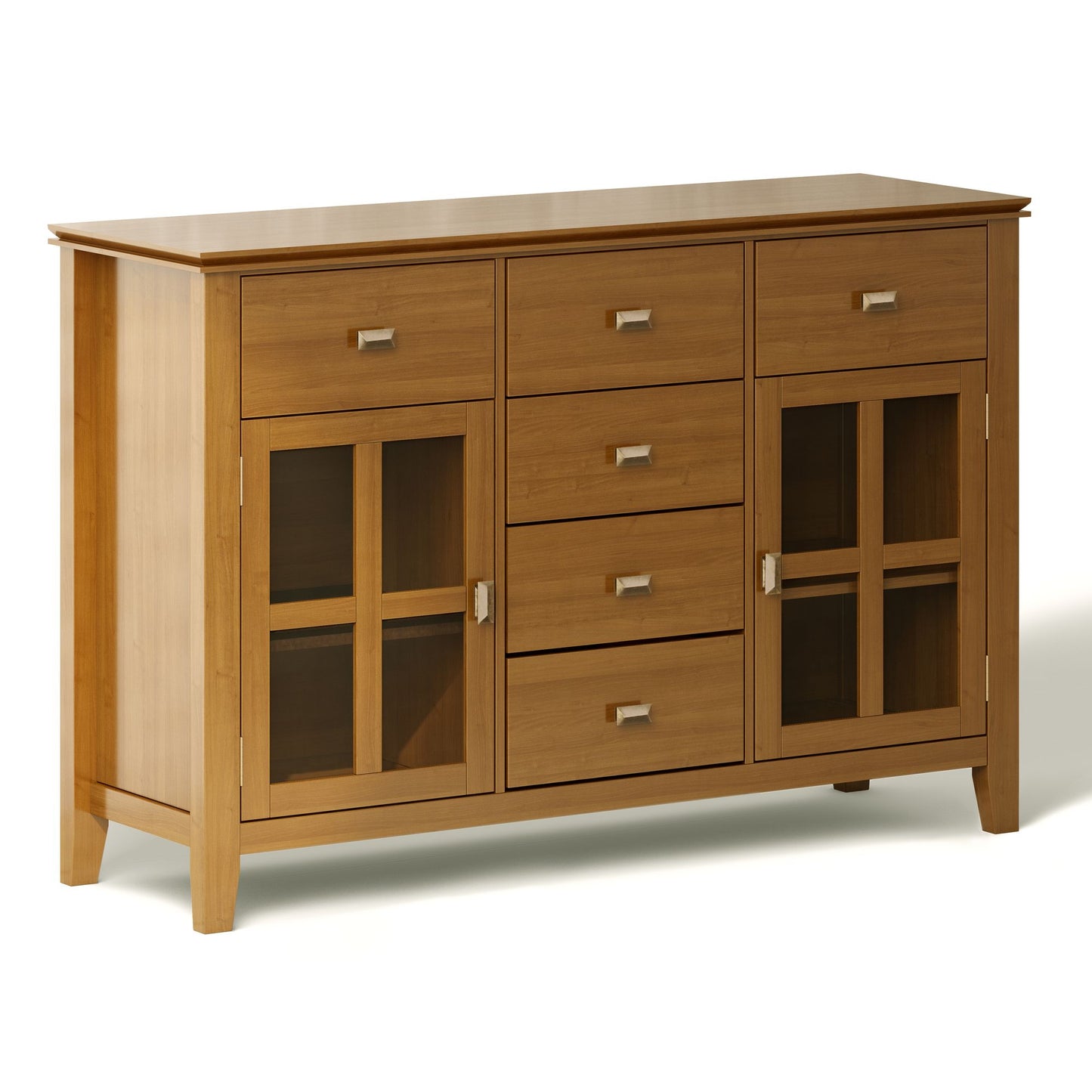Artisan Solid Wood Sideboard Buffet in Honey Brown image 1