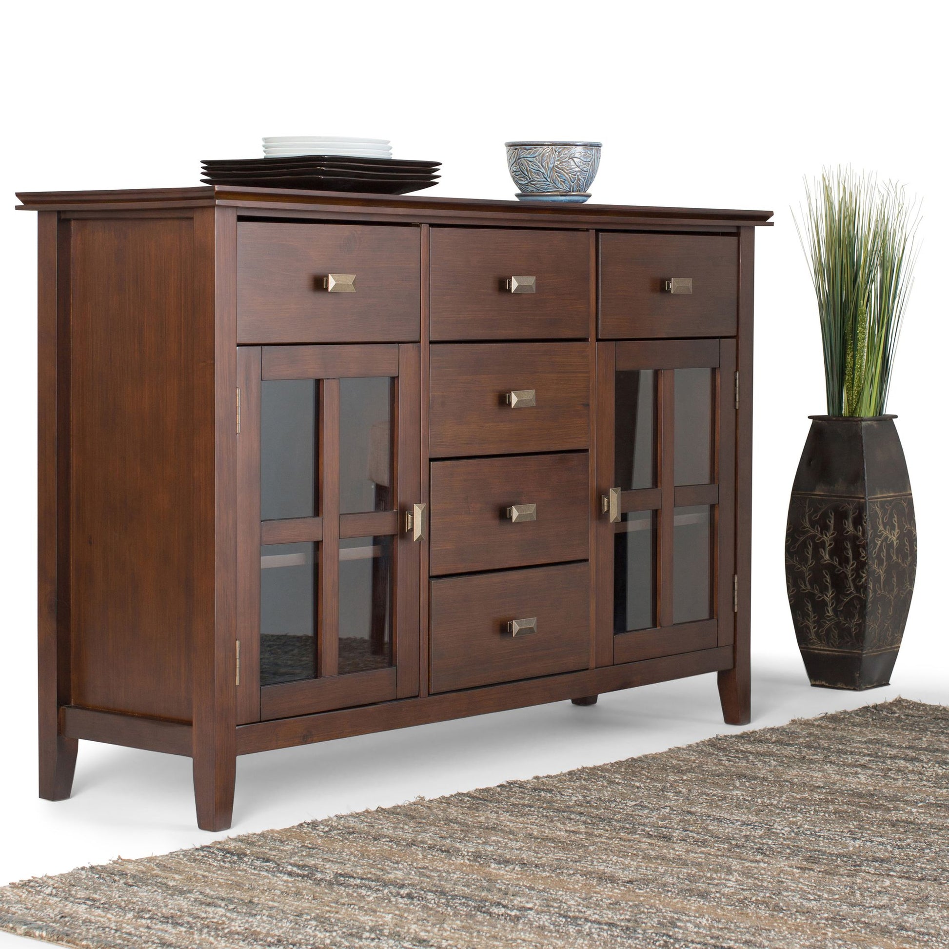 Artisan Solid Wood Sideboard Buffet in Russet Brown image 8