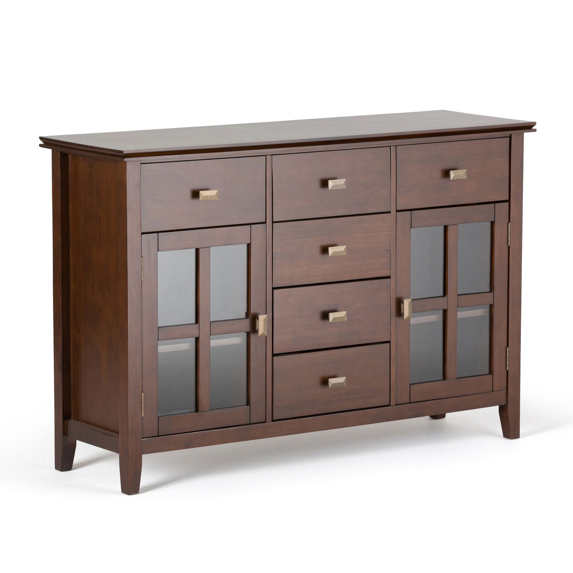 Artisan Solid Wood Sideboard Buffet in Russet Brown image 1