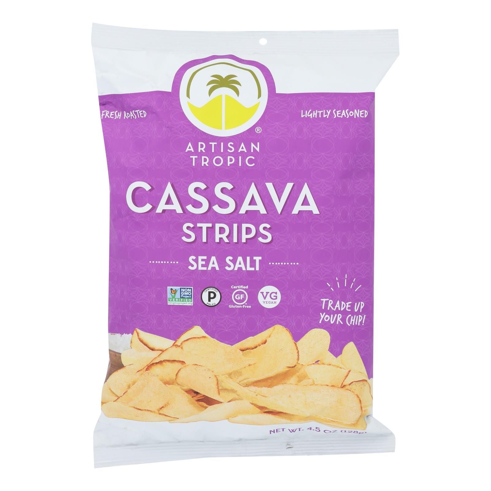 Artisan Tropic Cassava Strips - Sea Salt - Case Of 12 - 4.5 Oz. image 1