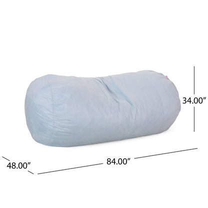 Aruba 8 Foot Microfiber Cylindrical Bean, Bag, Seafoam image 4