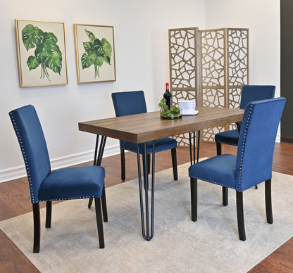 Ashzo 5-Piece Dining Set, Hairpin Dining Table with 4 Chairs, 3 Color Options image 2
