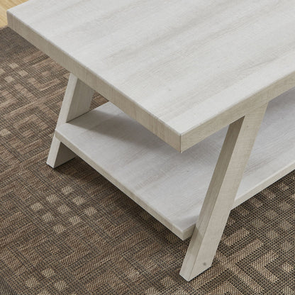 Athens Contemporary Wood Shelf End Table in White Finish image 4