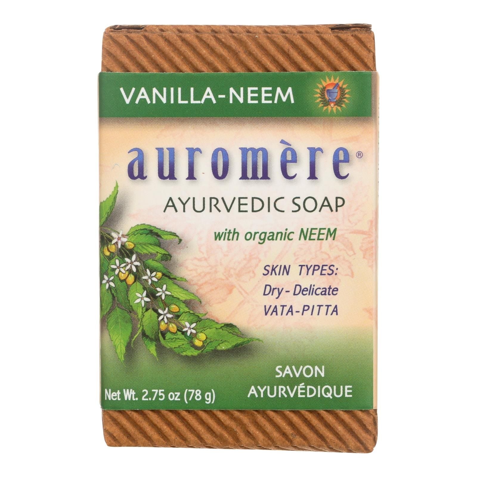 Auromere Bar Soap - Ayurvedic - Vanilla Neem - 2.75 Oz image 2