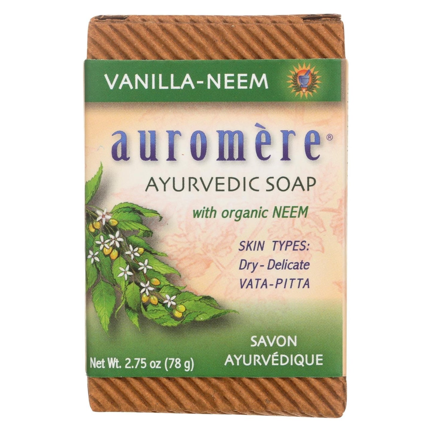 Auromere Bar Soap - Ayurvedic - Vanilla Neem - 2.75 Oz image 1