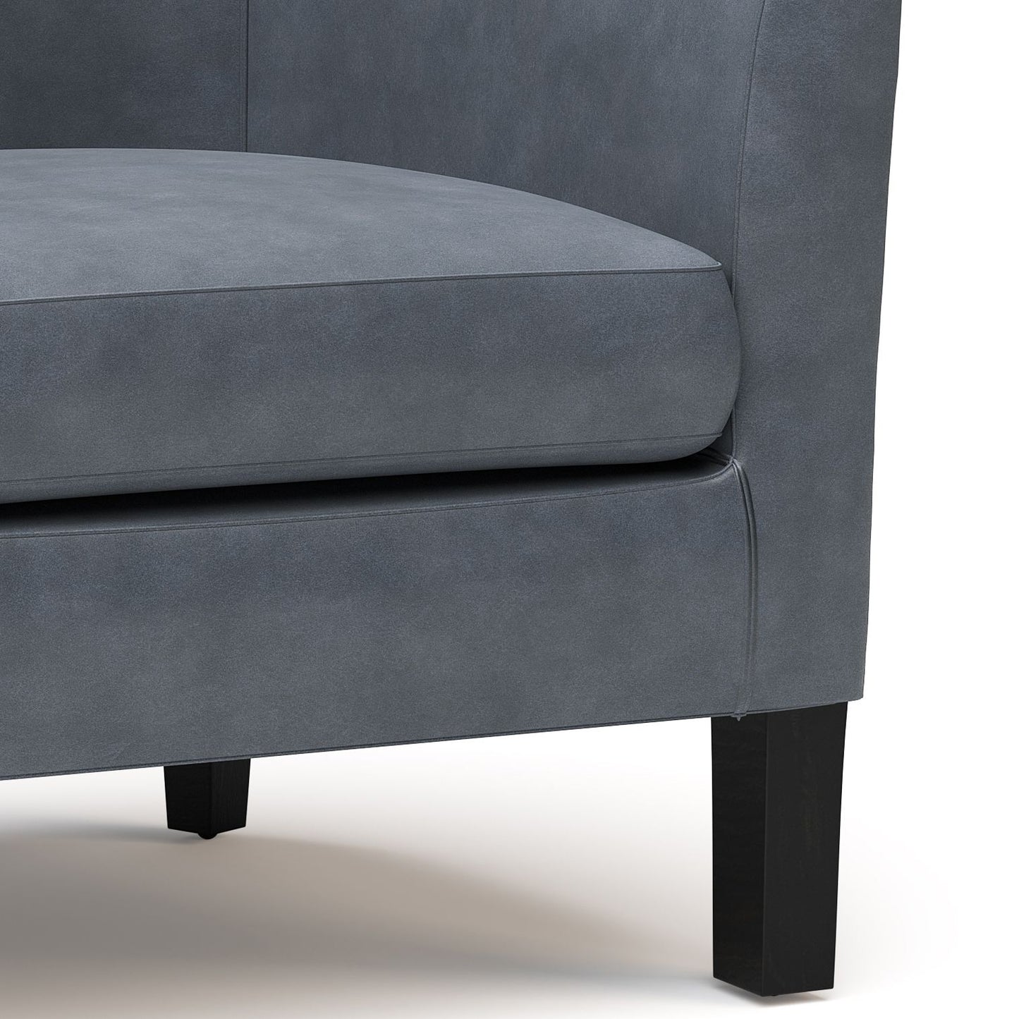 Austin 30 inch Wide Tub Chair in Stone Grey Vegan Leather image 3