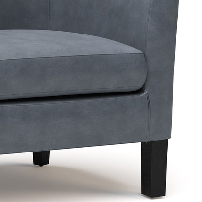 Austin 30 inch Wide Tub Chair in Stone Grey Vegan Leather image 3