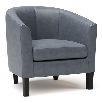 Austin 30 inch Wide Tub Chair in Stone Grey Vegan Leather image 1