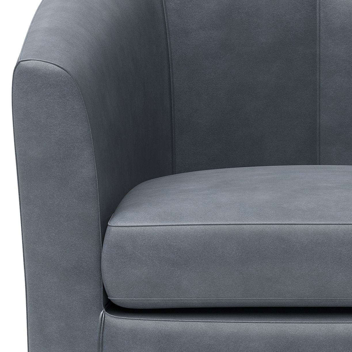 Austin 30 inch Wide Tub Chair in Stone Grey Vegan Leather image 2