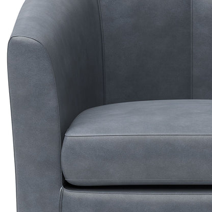 Austin 30 inch Wide Tub Chair in Stone Grey Vegan Leather image 2