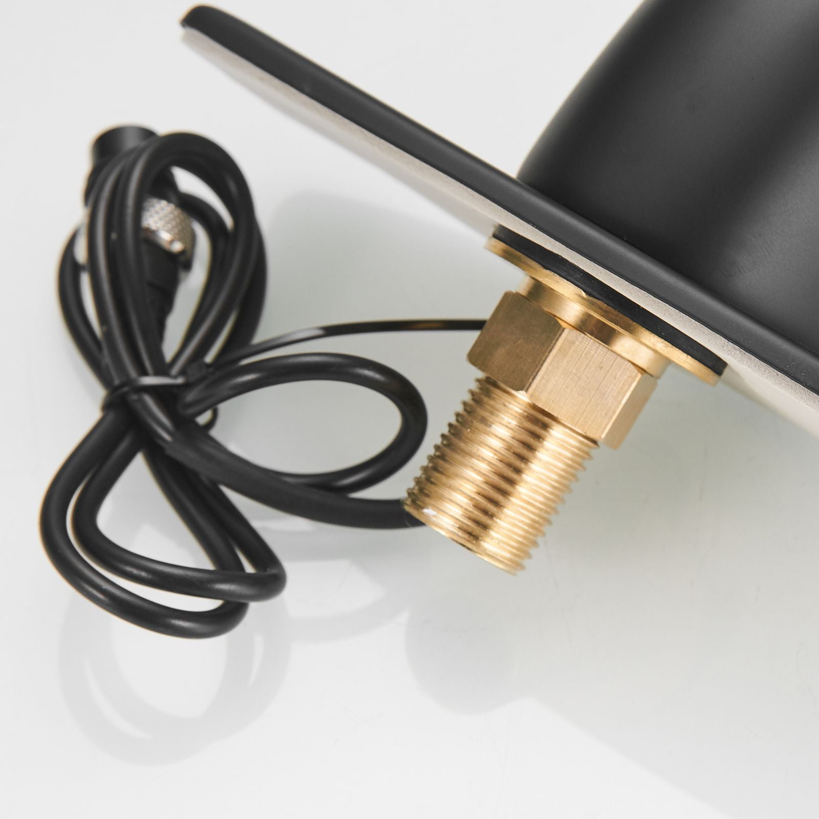 Automatic Sensor Touchless Bathroom Sink Faucet With Deck Plate In Matte Black image 14