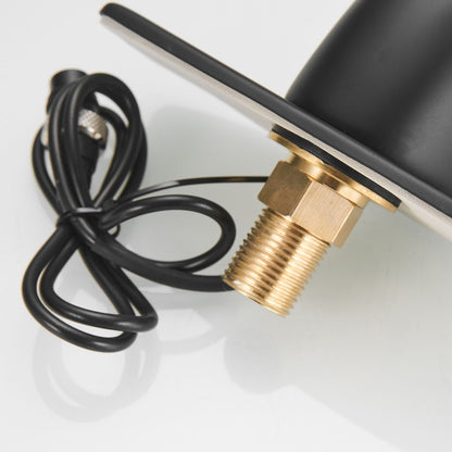 Automatic Sensor Touchless Bathroom Sink Faucet With Deck Plate In Matte Black image 14