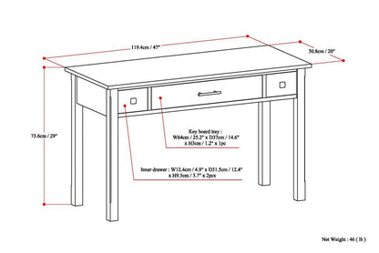 Avalon - Writing Office Desk - Dark Tobacco Brown image 7
