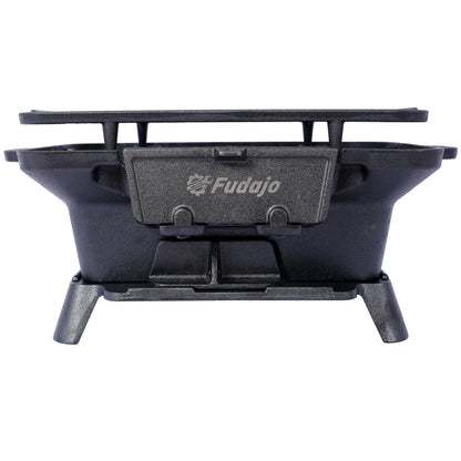 Oval Cast Iron Grill Outdoor, Portable Charcoal Grill and Tabletop Cast Iron Skillet - 100% Cast Iron, Durable, Small Charcoal Grill, Camping Stove, Hibachi Grill image 7