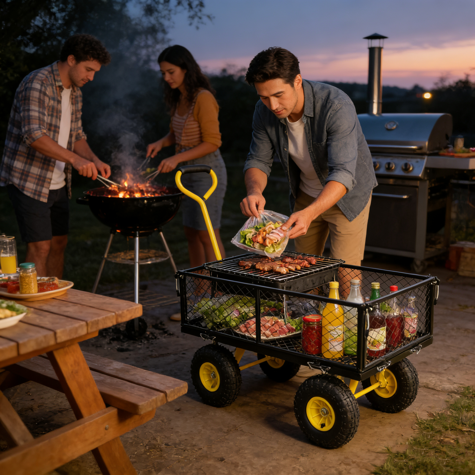 Wagon Cart Garden cart trucks make it easier to transport firewood image 10
