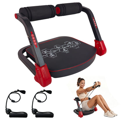 Ab Core Trainer Abdominal Machine for Home Gym with Resistance Bands Red image 1