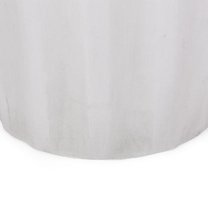 Outdoor LightWeight Concrete Side Table,Antique White End Talbe image 7