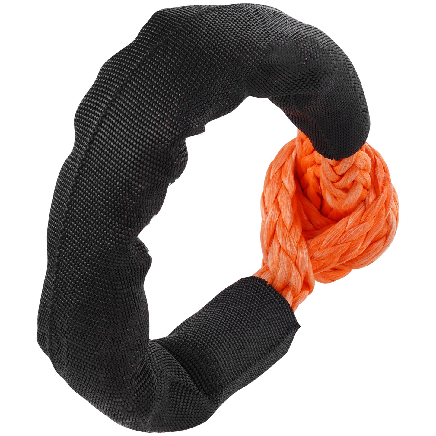Synthetic Soft Shackle, 1/2" x 22" (2 Pack) 44092 lbs (20 Ton) Breaking Strength Recovery Tow Shackles with Extra 2 Sleeves & Storage Bag for UTV, ATV, Trucks, Jeep, Off-Road Vehicles, Orange image 2