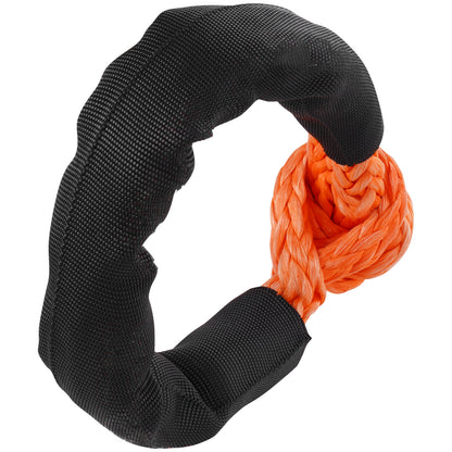 Synthetic Soft Shackle, 1/2" x 22" (2 Pack) 44092 lbs (20 Ton) Breaking Strength Recovery Tow Shackles with Extra 2 Sleeves & Storage Bag for UTV, ATV, Trucks, Jeep, Off-Road Vehicles, Orange image 2