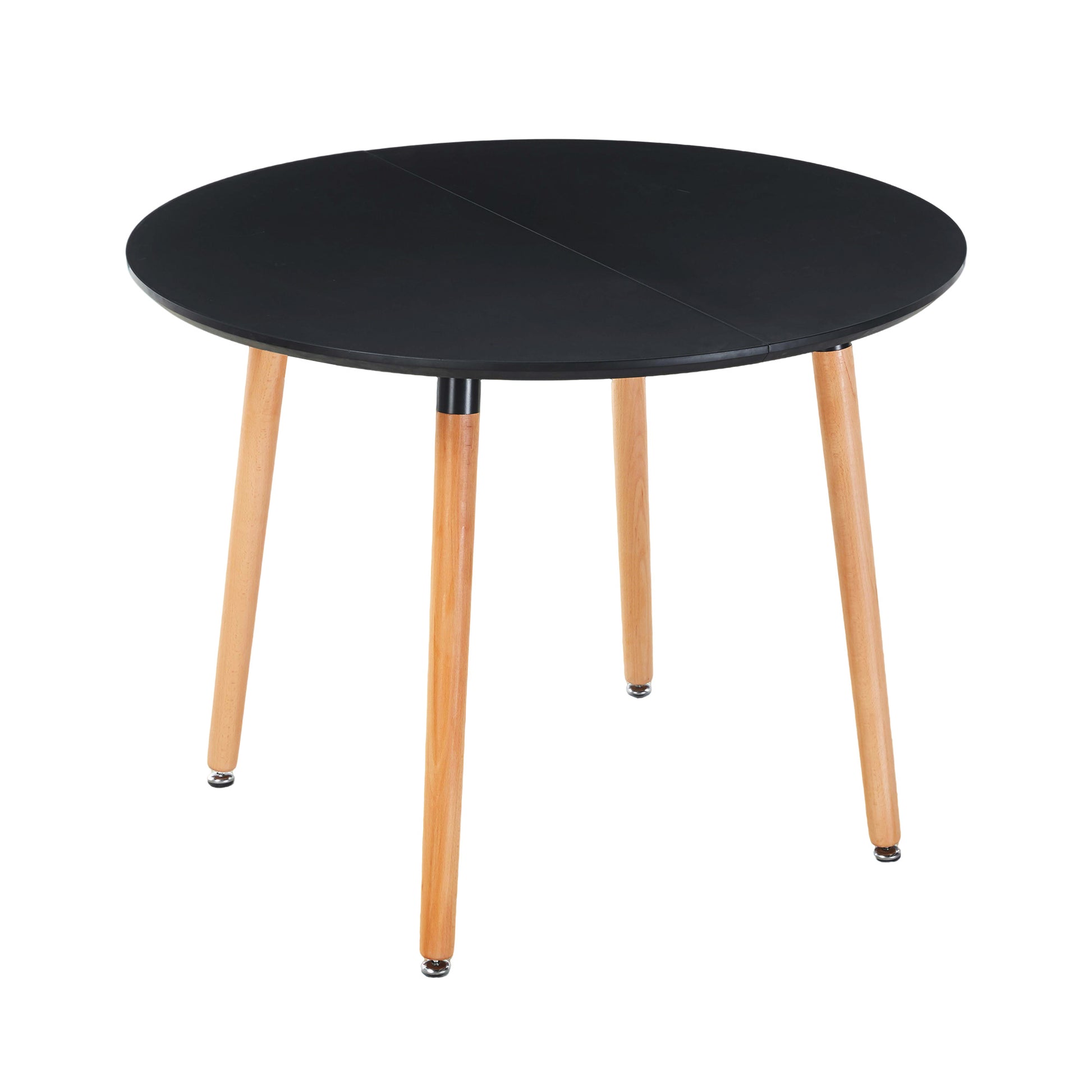 Extensible table,DINING TABLE,OFFICE TABLE,COFFEE TABLE,wood leg,MDF top,100/140/180x100x75cm,black color image 7