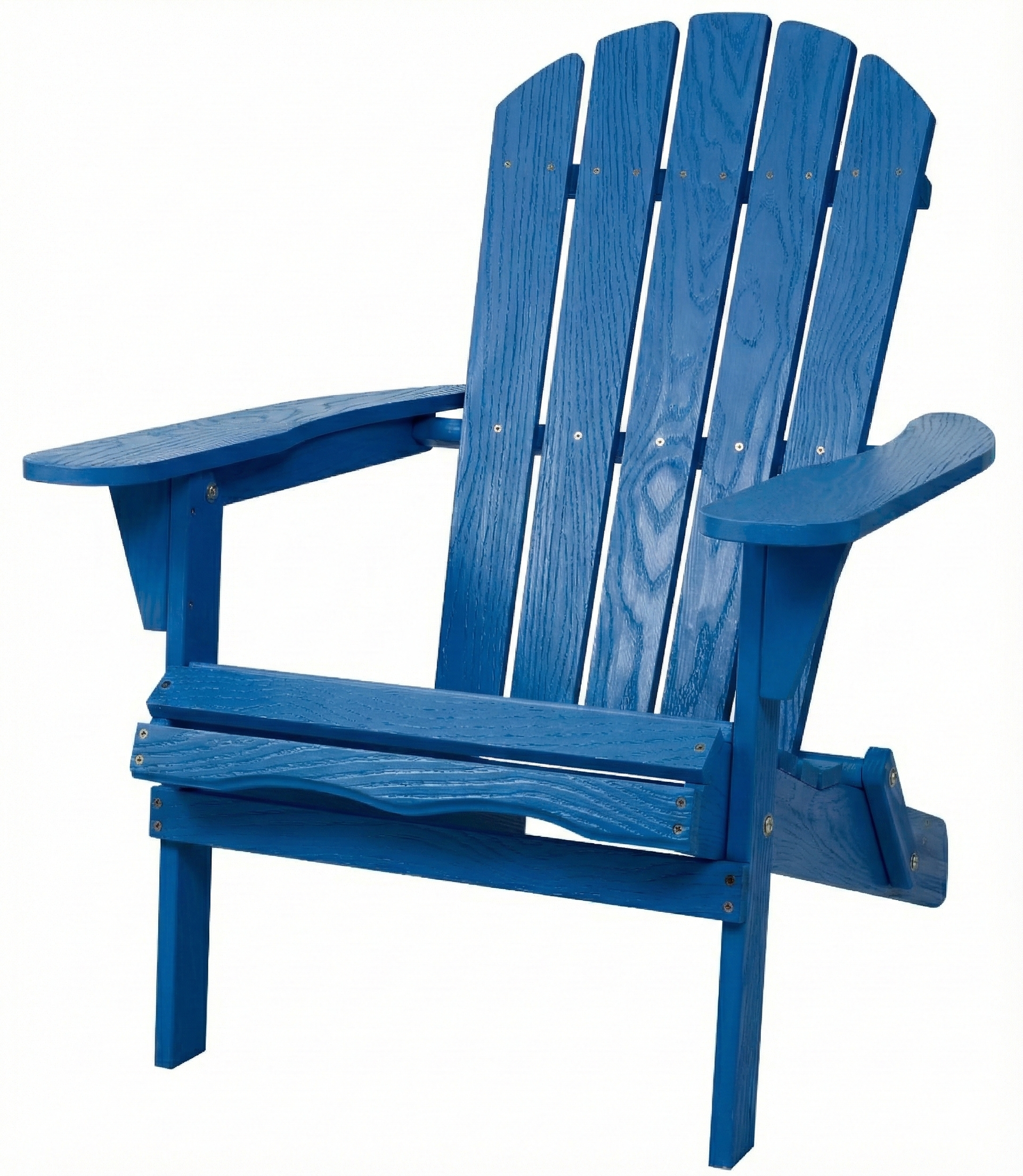 Embossed Wooden Outdoor Folding Adirondack Chair with Pre-Assembled BackRest & SeatBoard,Wood Patio Chair for Garden Backyard Porch Pool Deck Firepit with Wood Grain image 7
