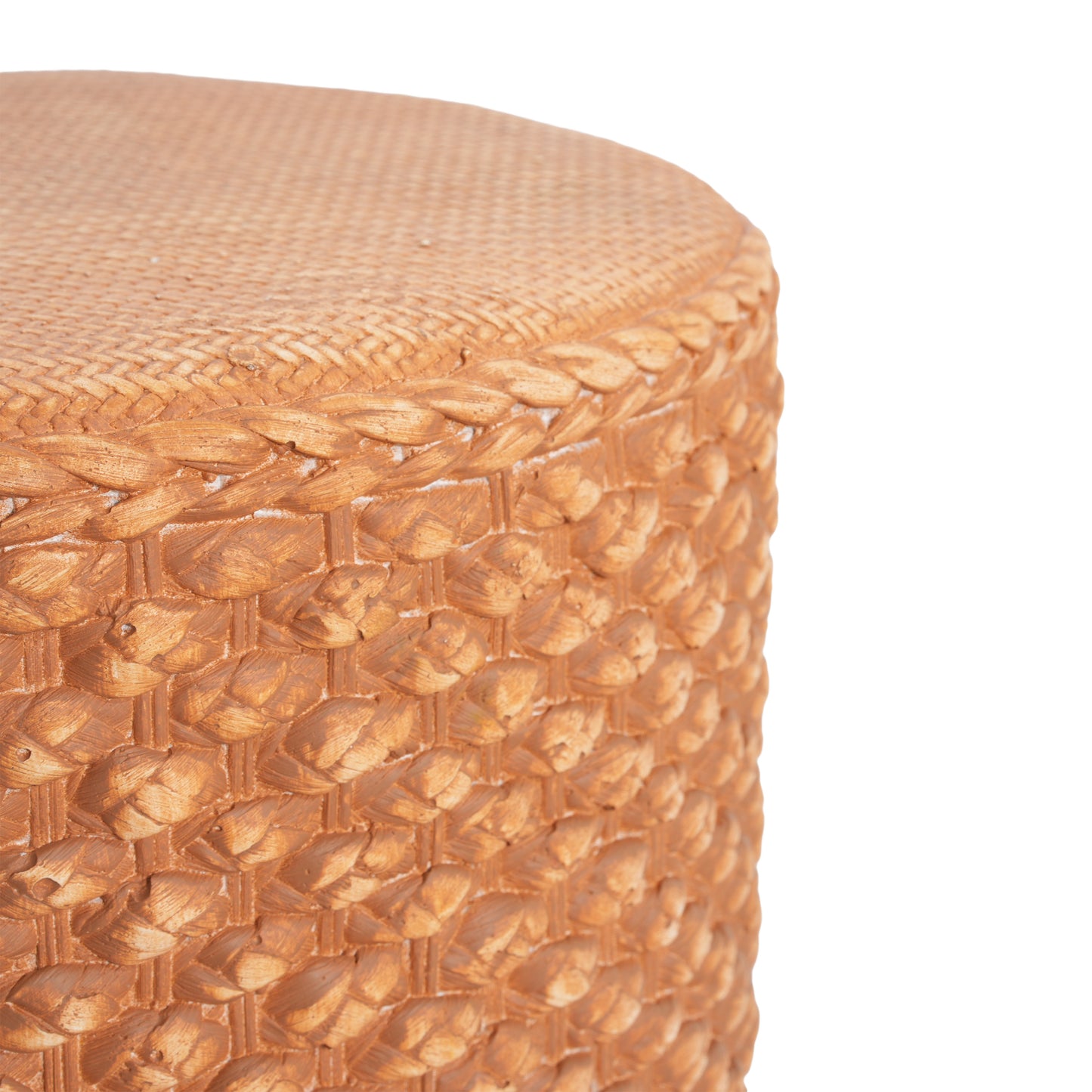 Evie Outdoor Patio Round MGO Side Table, Brown image 11