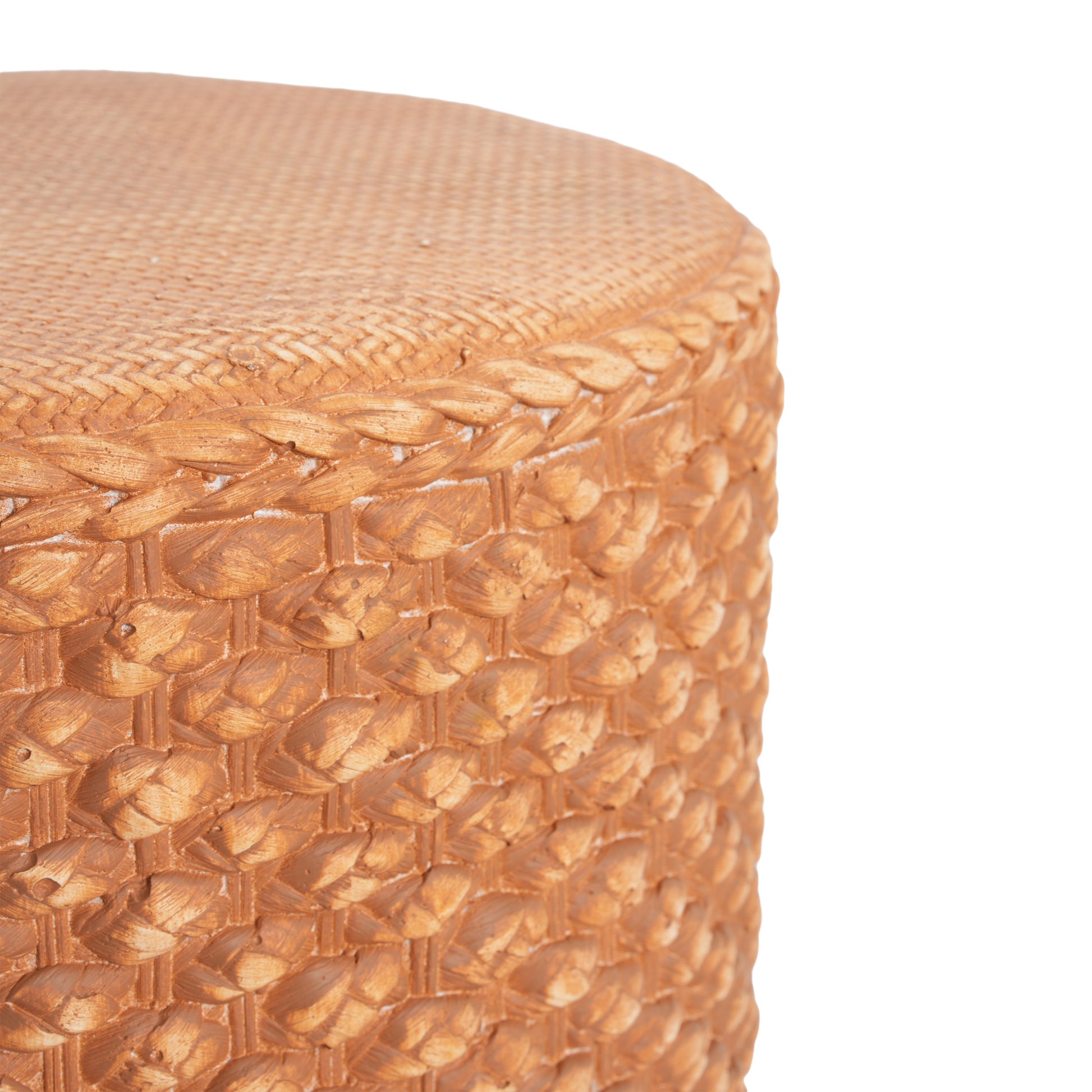 Evie Outdoor Patio Round MGO Side Table, Brown image 11