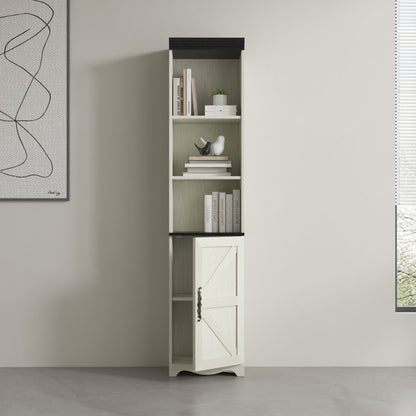 70.86"(180cm) Tall Free Combination Wood Storage Cabinet, Free-Standing Cube Cabinet with 5 Shelves, Living room Bookcase, Bedroom Display Cabinet Bookshelf, DIY Combination To Two Or More PCS Set WHI image 10