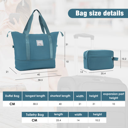 Softside Luggage Expandable 3 Piece Set Suitcase with Duffel Bag Upright Spinner Softshell Lightweight Luggage Travel Set-22/26/30 IN image 8