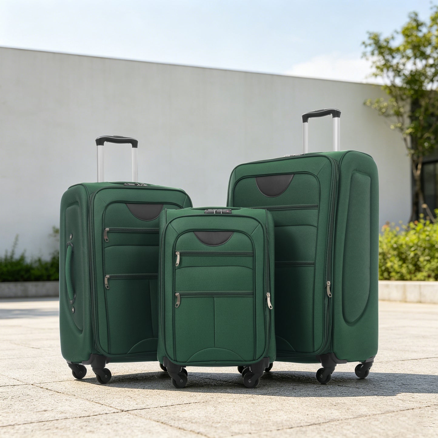 Softside Luggage Expandable 3 Piece Set Suitcase Upright Spinner Softshell Lightweight Luggage Travel Set-22/26/30 inches image 8