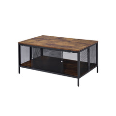 Winam Antique Oak & Black Finish Coffee Table