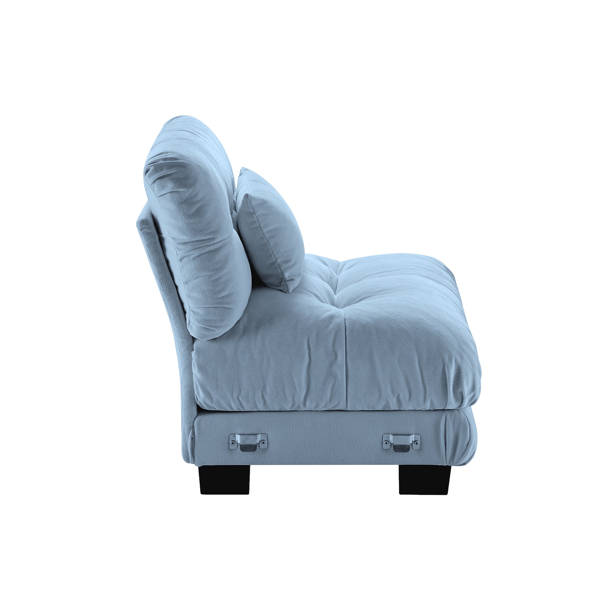 27 Armless Sofa W/1 pillow - Blue image 3
