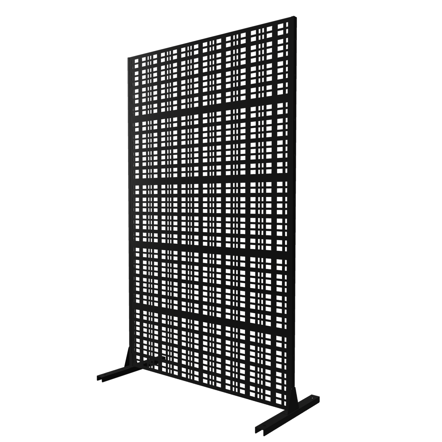 Metal Privacy Screens 72" H x 43.3" W Outdoor and Indoor Divider with Freestanding Decorative Privacy Screen Stylish Divider for Balcony, Patio, Garden & Indoor Spaces, Grid Black image 8